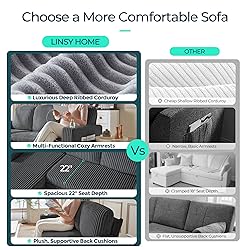 LINSY HOME Sectional Sleeper Sofa with Pull Out