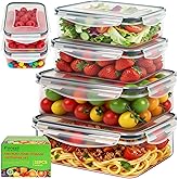 6 Pack Large Food Storage Containers with Lids (85oz/50oz/34oz) –BPA-Free Reusable Thicker Plastic Freezer Safe Storage Containers, Airtight & Leakproof Kitchen Meal Prep Containers for Food