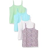 Amazon Essentials Girls and Toddlers' Shelf Layering Camisole, Pack of 4