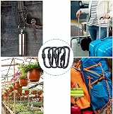 SoftcuteLee 4Pack Aluminum Carabiner D Ring Clip Heavy Duty Locking Keychain view 6