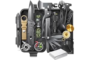 JIGIRPOH Gifts for Men-Christmas | 21-in-1 Survival Gear & Camping Accessories | Fishing & Hunting Equipment | Unique Birthday Gift for Husband, Dad | Stocking Stuffers & White Elephant Party Gifts