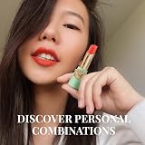 Paul & Joe Lipstick Case Paris Green Gold Chrysanthemum Refillable Makeup Holder view 3