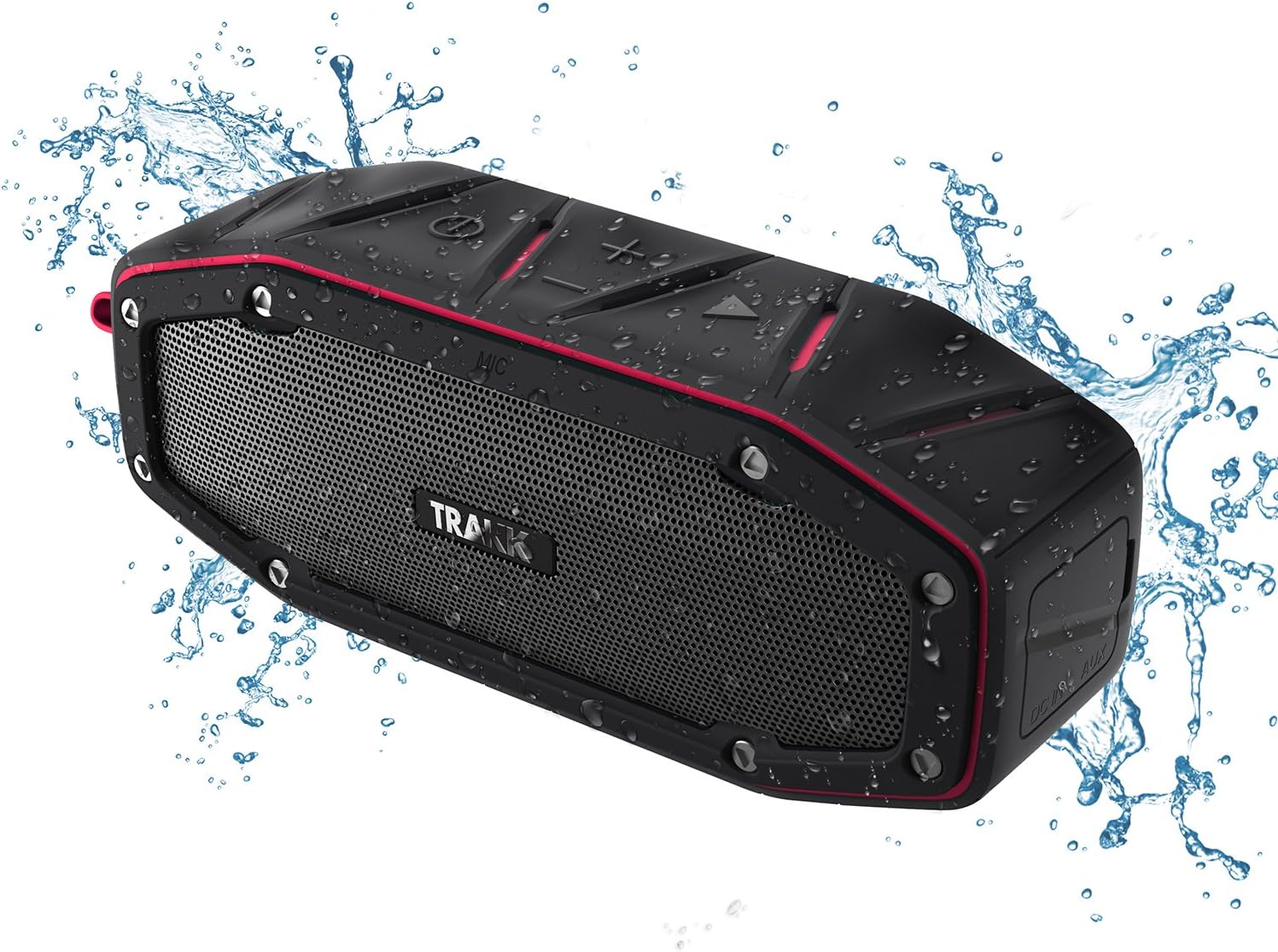 TRAKK BULLET Waterproof Bluetooth Speaker Featuring Next Generation MaxBass - The 10W+ Output Power Ultra Portable Wireless Speaker is Ideal for Golf, the Beach, the Pool, or the Shower