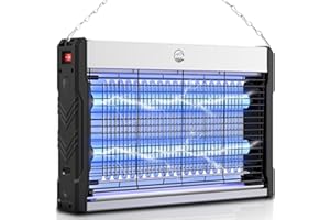 Mosiller Electric Bug Zapper, 3000V High Voltage Indoor Mosquito Zapper, Powerful Hangable LED Bug Zapper for Fly, Mosquito, Moth, Gnat, Trap with Removable Washable Tray for Home Patio Backyard