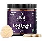 TRIBE ORGANICS Lion’s Mane Supplement 1000mg Mushroom Extract Powder - Immune System Booster & Brain Nootropic for Focus and Memory | Mental Clarity | Natural Energy and Immunity - 120 Vegan Capsules