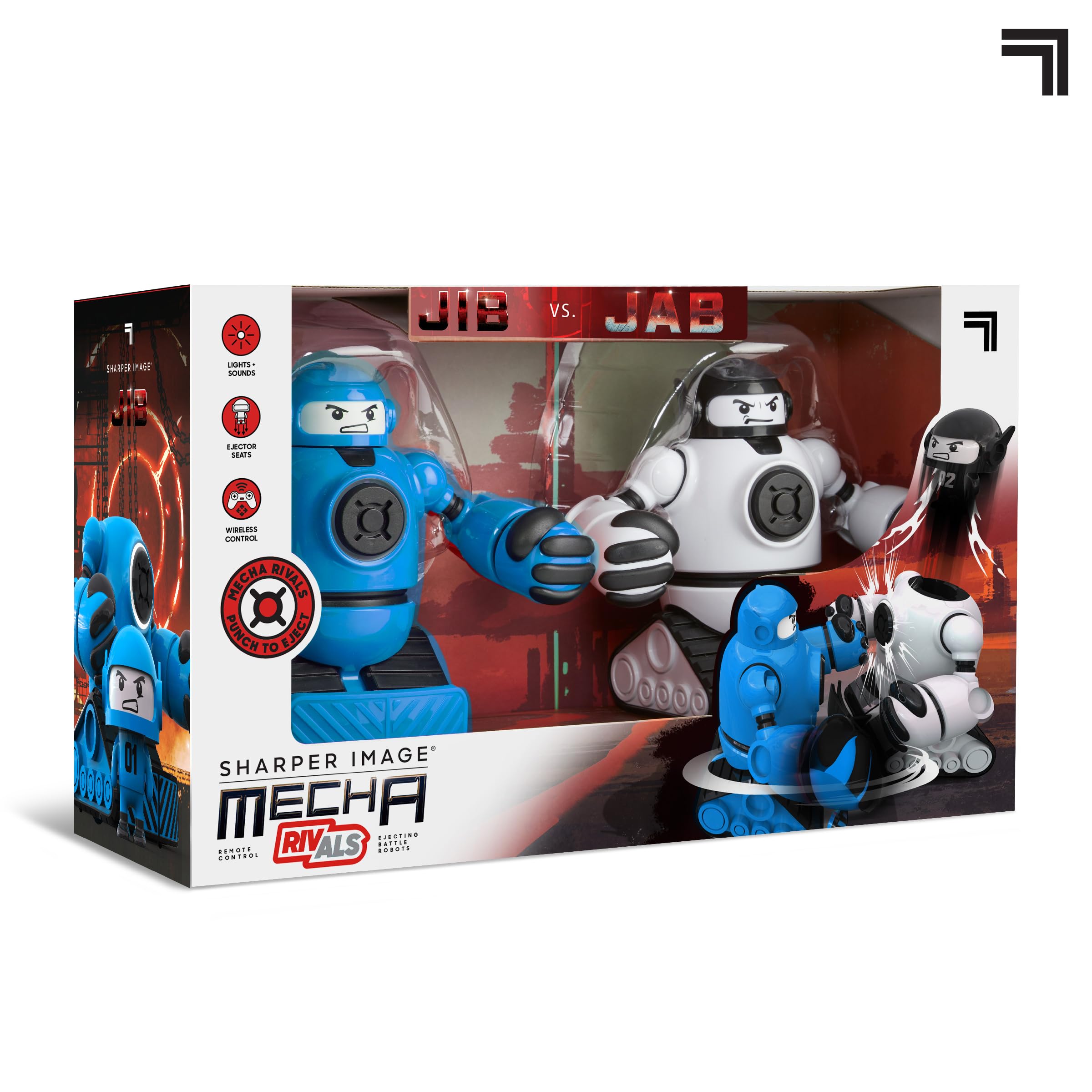 Sharper Image Mecha Rivals Remote Control Battle Robots, Two-Player Wireless Fighting Robots Game Set with Lights & Sounds, Solo & Versus Modes, Ejector Seats, Toys for 6+ Year Old Boys & Girls