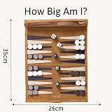 Jaques of London Roll Up Travel Backgammon Set Luxury Leather view 2