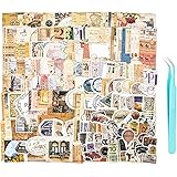 Aromoty 260 Pieces Vintage Art Scrapbooking Supplies Stickers,Aesthetic Washi Stickers Paper Kit Stationary Junk Journal for 