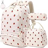 Girls' Elementary School Backpack with Lunch Box - Back to School Bag Bookbag