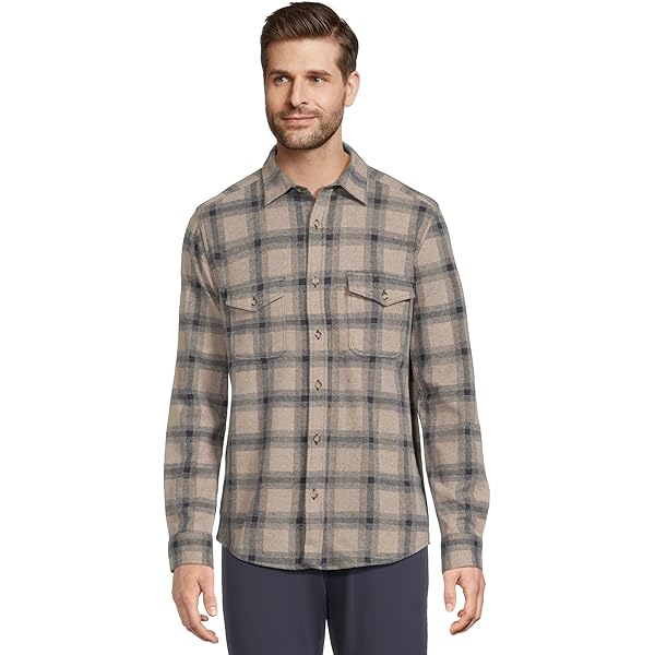 Theory メンズシャツ　Wool PL Flannel Irving T A Amazon.com: Theory Men's Irving.Fade Flannel, Blue Multi