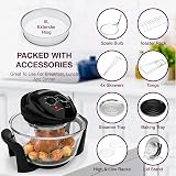 Andrew James Halogen Oven Cooker 12L-17L 1400W Glass Air Fryer Black view 4