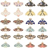 Cheriswelry Butterfly Earring Charms Alloy Enamel Animal Dangle Pendants Cute Butterfly Necklace Keychain Charms for DIY Craft Cellphone Case Jewelry Making
