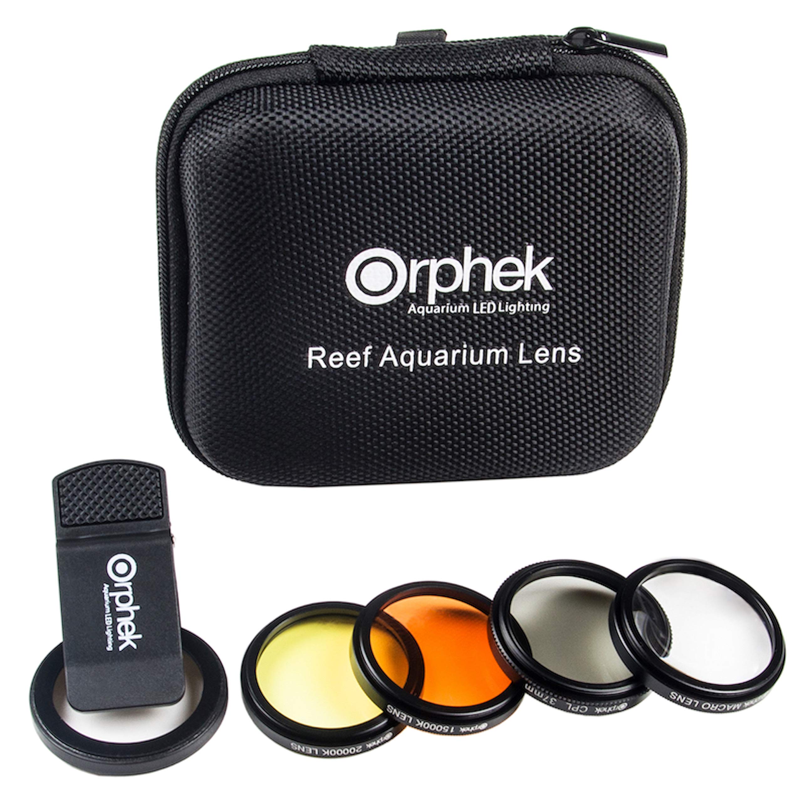 ORPHEK LENS – 2020 Kit for Smartphones – 4 Included: Macro, CPL 37mm Polarized, 15,000k Orange, 20,000k Yellow – For ALL smartphone models: iphone, samsung, huawei, google pixel, tablets and more!