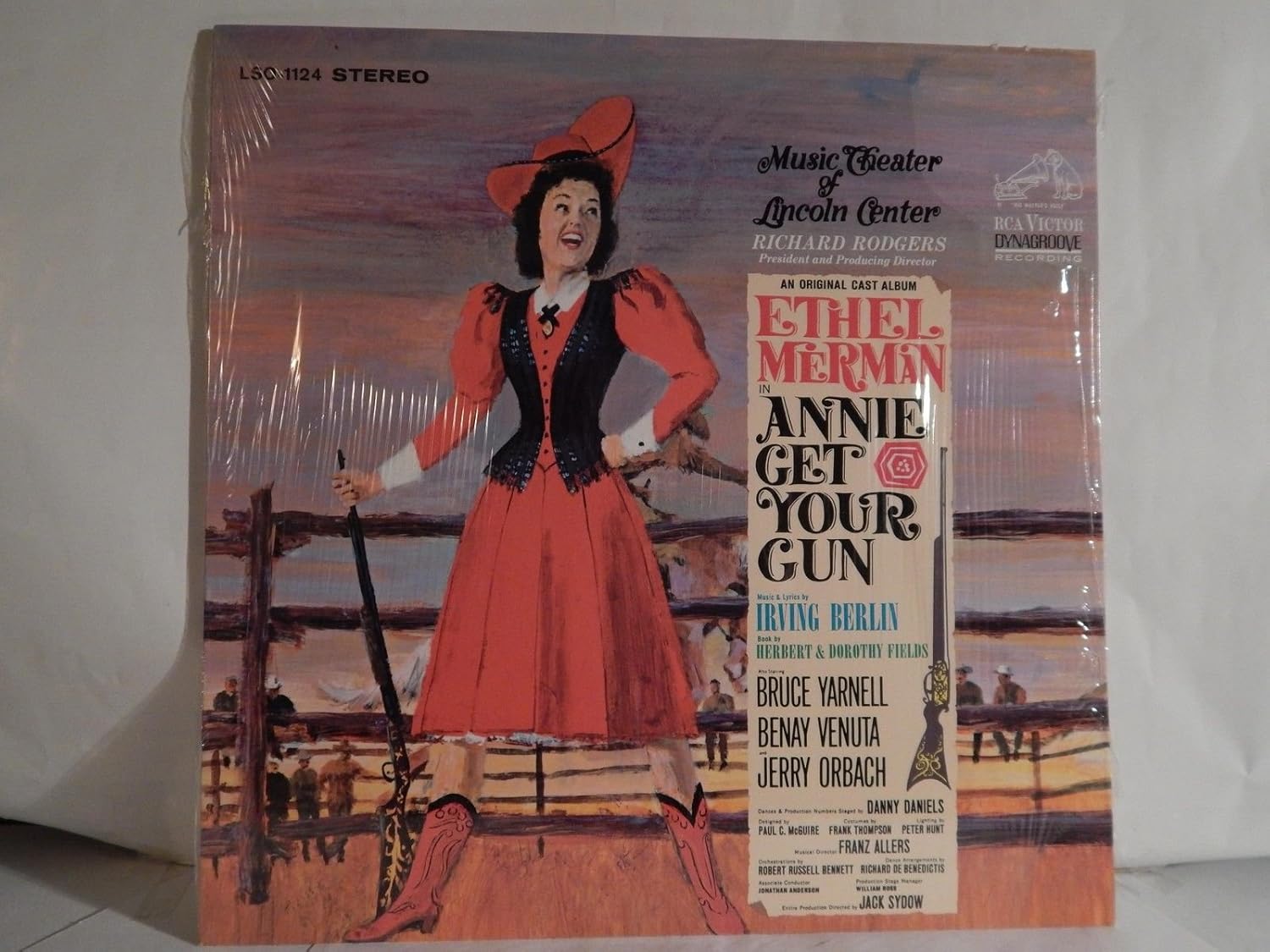 ANNIE GET YOUR GUN Starring Ethel Merman 1966 Original Cast Vinyl LP Album Soundtrack from the Music Theater of Lincoln Center NY<span class=