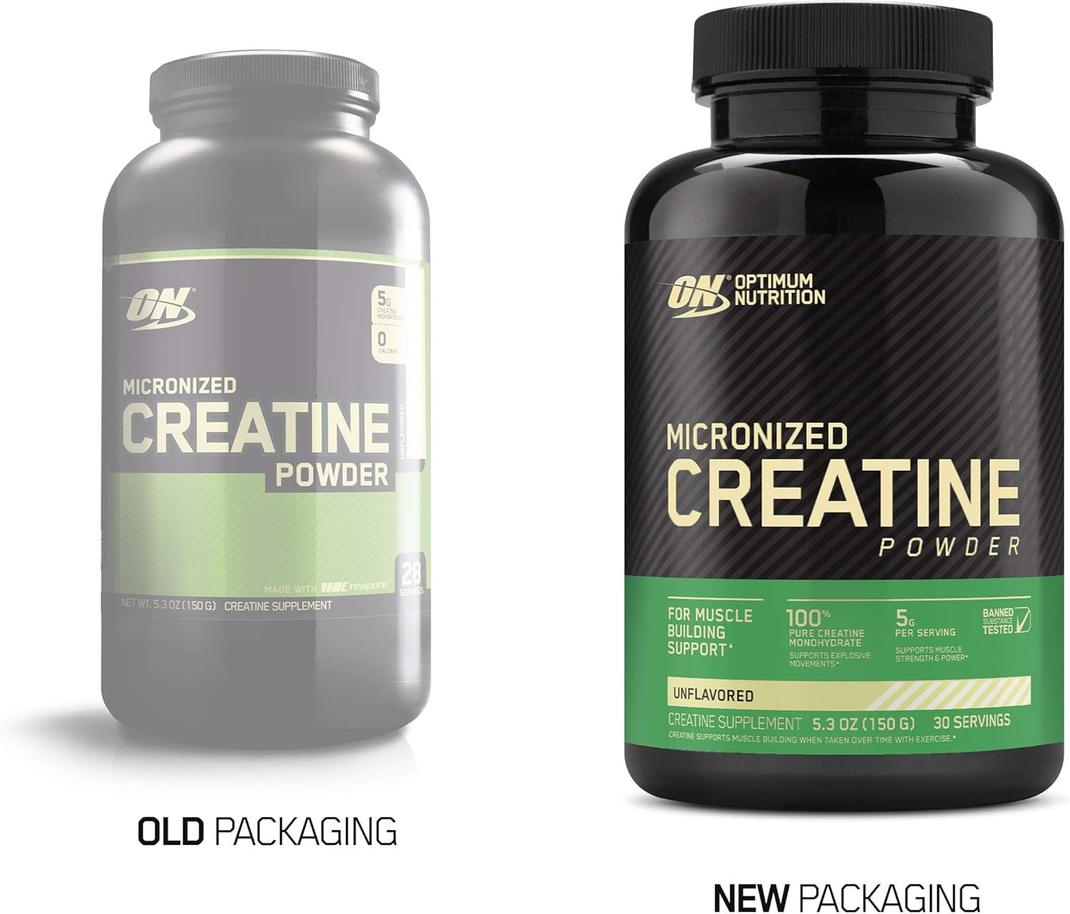 Optimum Nutrition Micronized Creatine Monohydrate Powder, Unflavored, Keto Friendly, 30 Servings (Packaging May Vary): Health & Personal Care