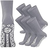 Brooklyn Socks Non-Skid Cotton Diabetic Neuropathy Crew Socks, Non-Binding Traction Control Multipack