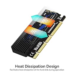 SABRENT NVMe M.2 SSD to PCIe X16/X8/X4 Card with