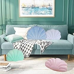 YRXRUS Seashell Pillow, Peach Pink Shell Shaped