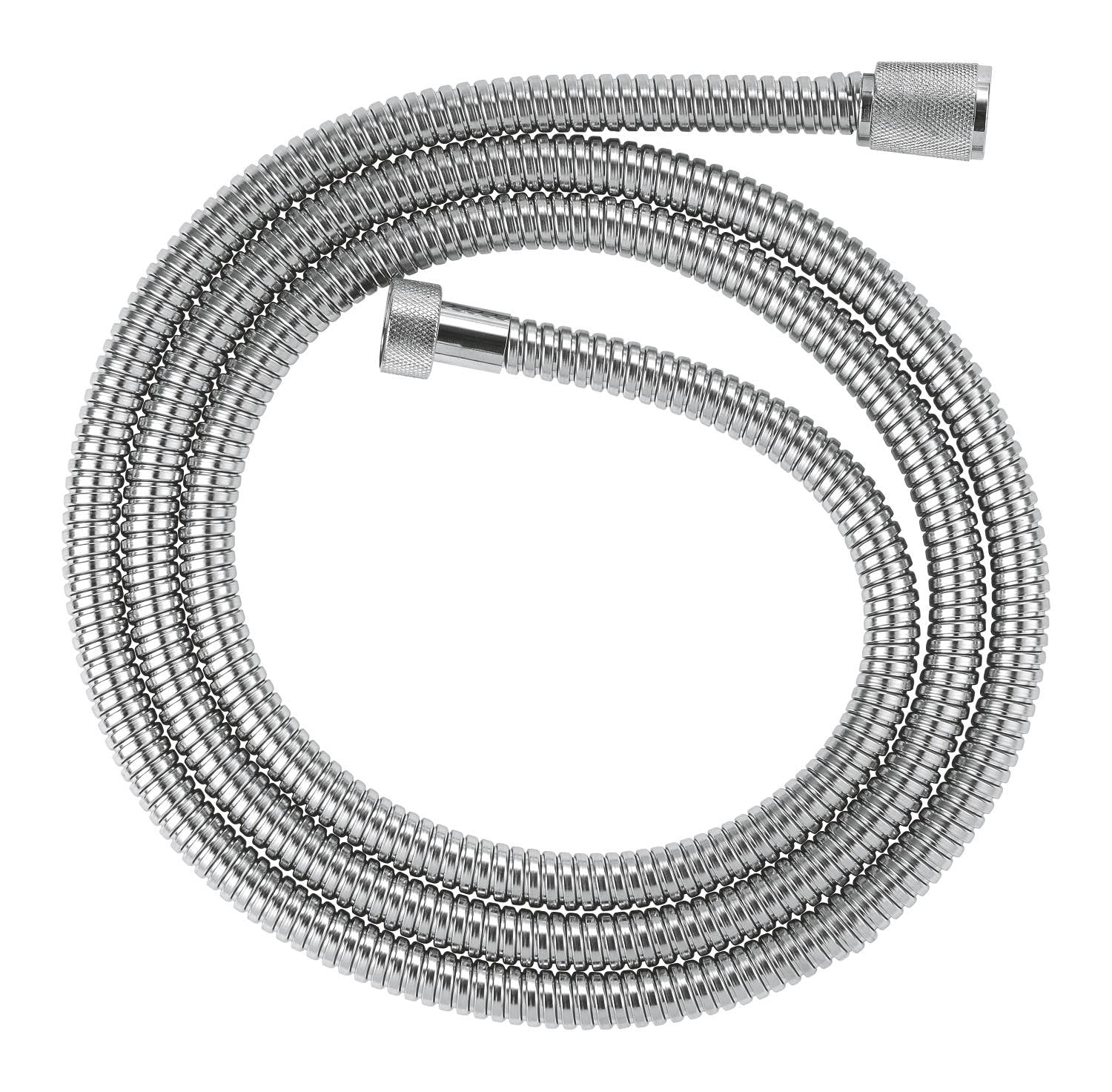 GROHE VitalioFlex Metal Long-Life - Shower Hose 2 m (Tensile Strength 75 kg, Pressure Resistance Up to 16 Bar, Heat Resistance 75°C, Universal Connection G 1/2'' x 1/2''), Chrome, 22103000