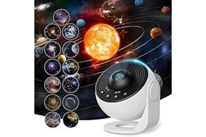 MULIVID Galaxy Projector Pro for Bedroom, 13 in 1 Planetarium Star Projector with Solar System & Constellation, Night Light for Ceiling - 360° Rotating with Timer, Adjustable Knob, Kids Adults Room Decor