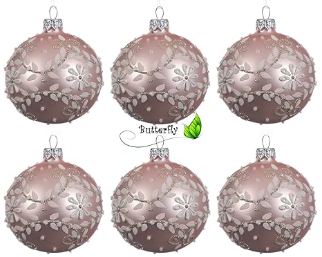 Weihnachtliche Tischdekoration In Vintage Rosa Und Silber