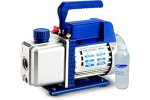 Hiatsu 4 CFM Vacuum Pump for AC System - HVAC Vacuum Pump - 1/4 HP Automotive AC Vacuum Pump - 110V/60Hz Air Conditioning Vacuum Pumps Mini Split