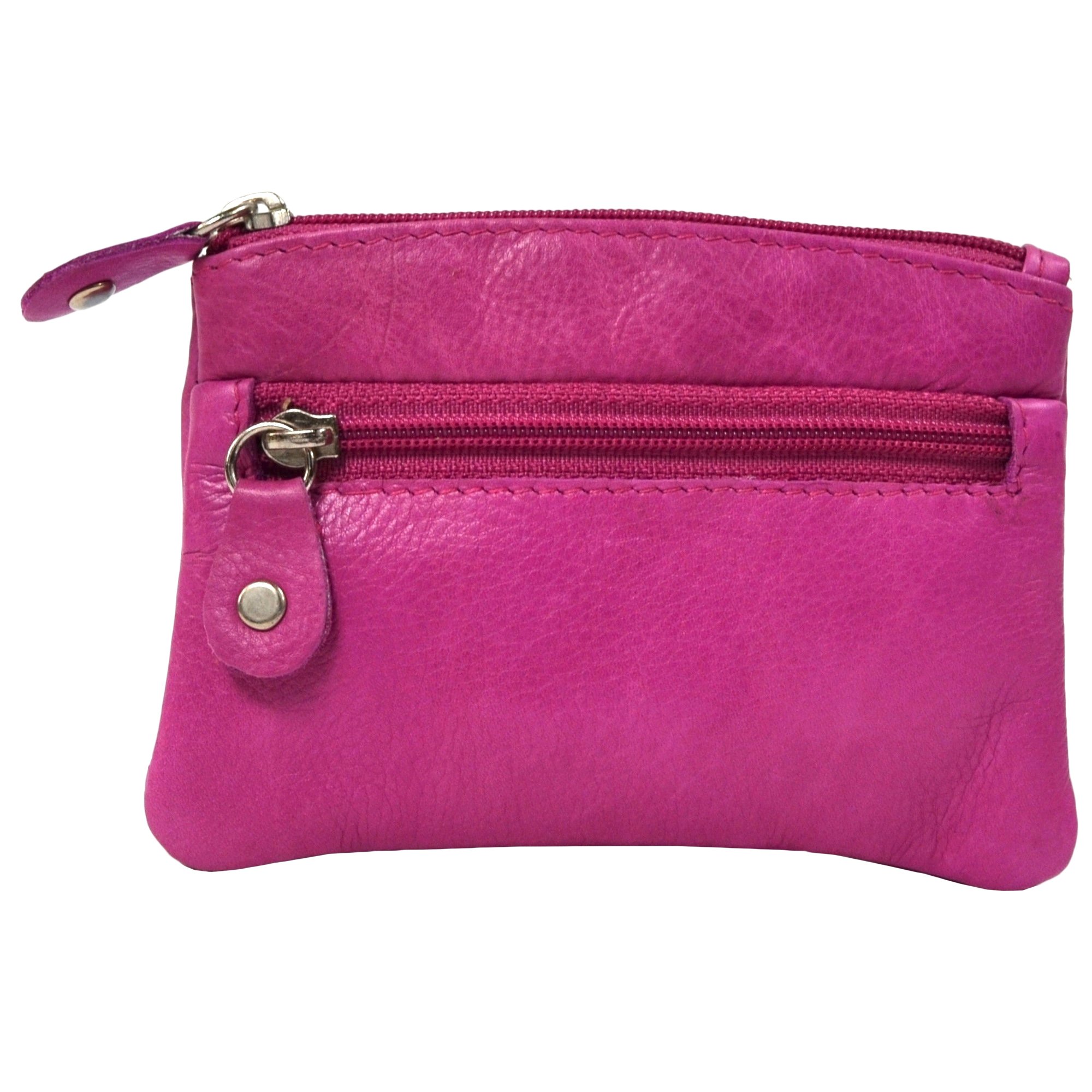 Ladies Butter Soft Genuine Leather Coin Purse (Pink)