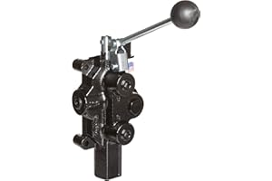 PRINCE MANUFACTURING Prince RD-2555-T4-ESA1 Directional Control Valve, Logsplitter, 4 Ways, 3 Positions, Spring Center To Neutral, Cast Iron, 3000 psi, Lever Handle, 20 gpm, In/Out: 1/2" NPTF, Work: 1/2" NPTF