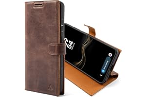 Snakehive Genuine Leather Wallet Case for Samsung Galaxy S26 Ultra – Flip Cover with Card Slots & Stand (Brown)