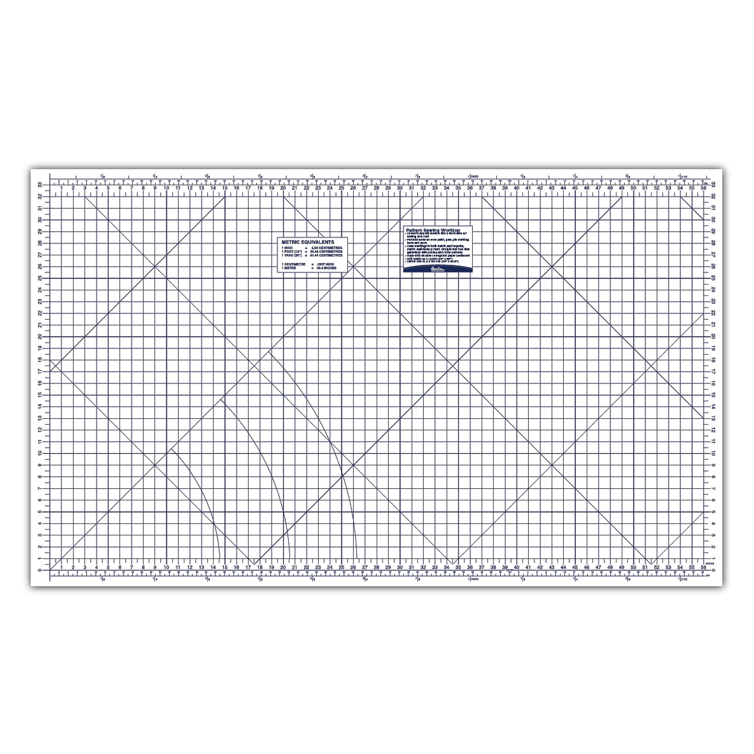 Hemline Foldable Pattern Cutting Sewing Template Temporary Worktop Cutting Board,White,Unfolded: 91.4 x 151.1cm (36 x 59.5in)