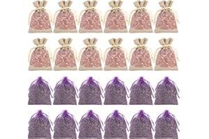 Suwimut 24 Pack Lavender Sachets and Cedar Bags, Home Fragrance Sachet for Wardrobe Drawers and Closets Fresh Scents, Natural