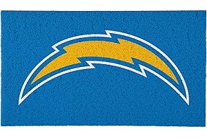 Team Sports America NFL Los Angeles Chargers Sports Doormat | Indoor Outdoor Entrance | 28 x 16 Inches | Non-Slip Front Door Mats | Official Licensed | Sports Fans Entryway Welcome Rug