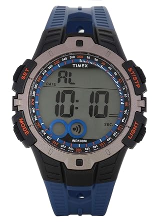 digital blue watch