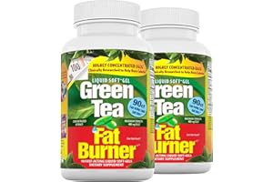 Applied Nutrition Green Tea Fat Burner - 90 Liquid Soft-Gels, Pack of 2 - Increases Calorie Burning & Supplies Powerful Antioxidants - 90 Total Servings