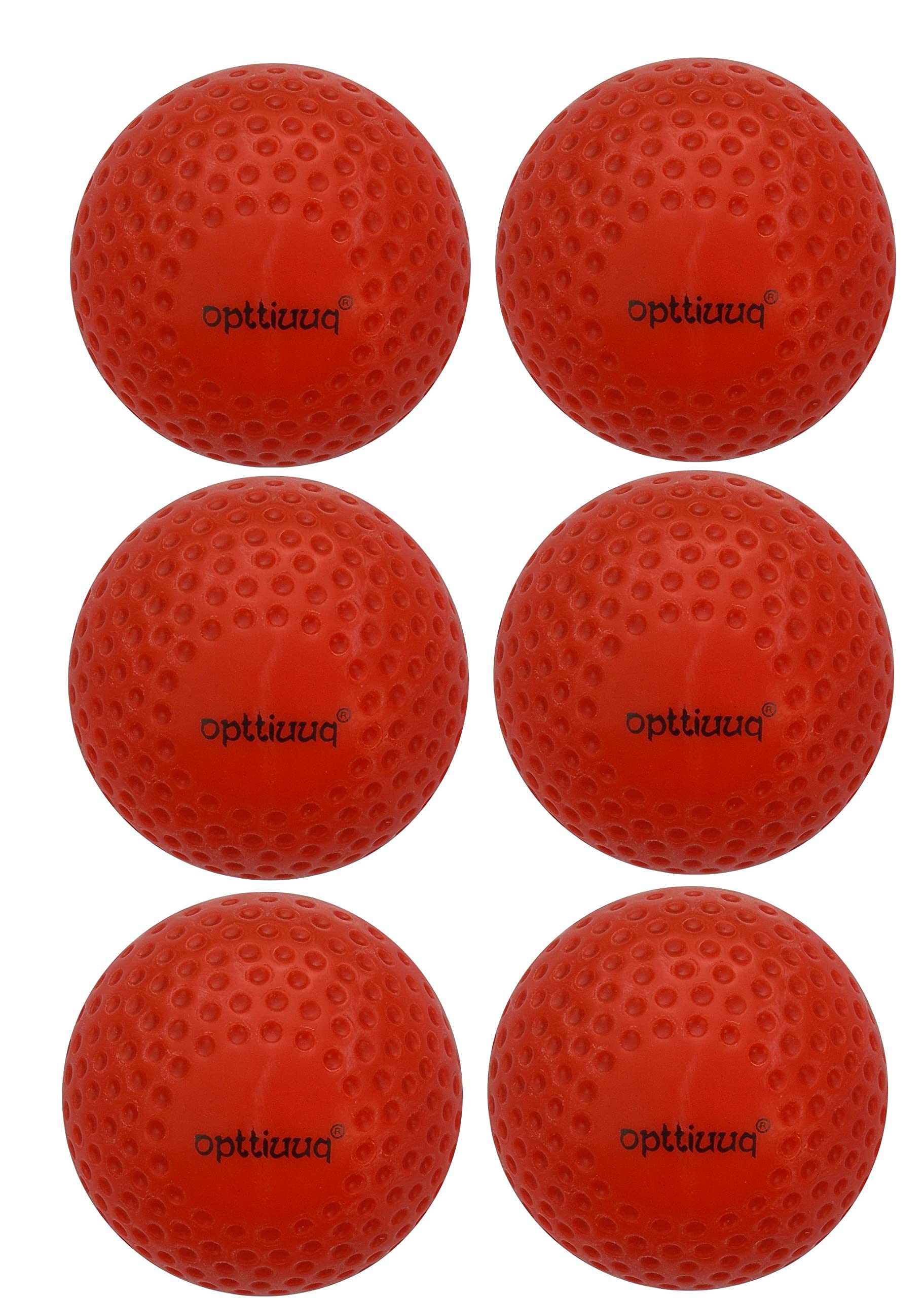 opttiuuq Jaduu Dimple Hockey Ball. Pure Performance Products. Orange. Pack of 6