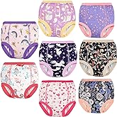 MooMoo Baby 8 Packs Potty Training Pants Cotton Absorbent Training Underwear for Toddler Boy and Girls 2T-9T