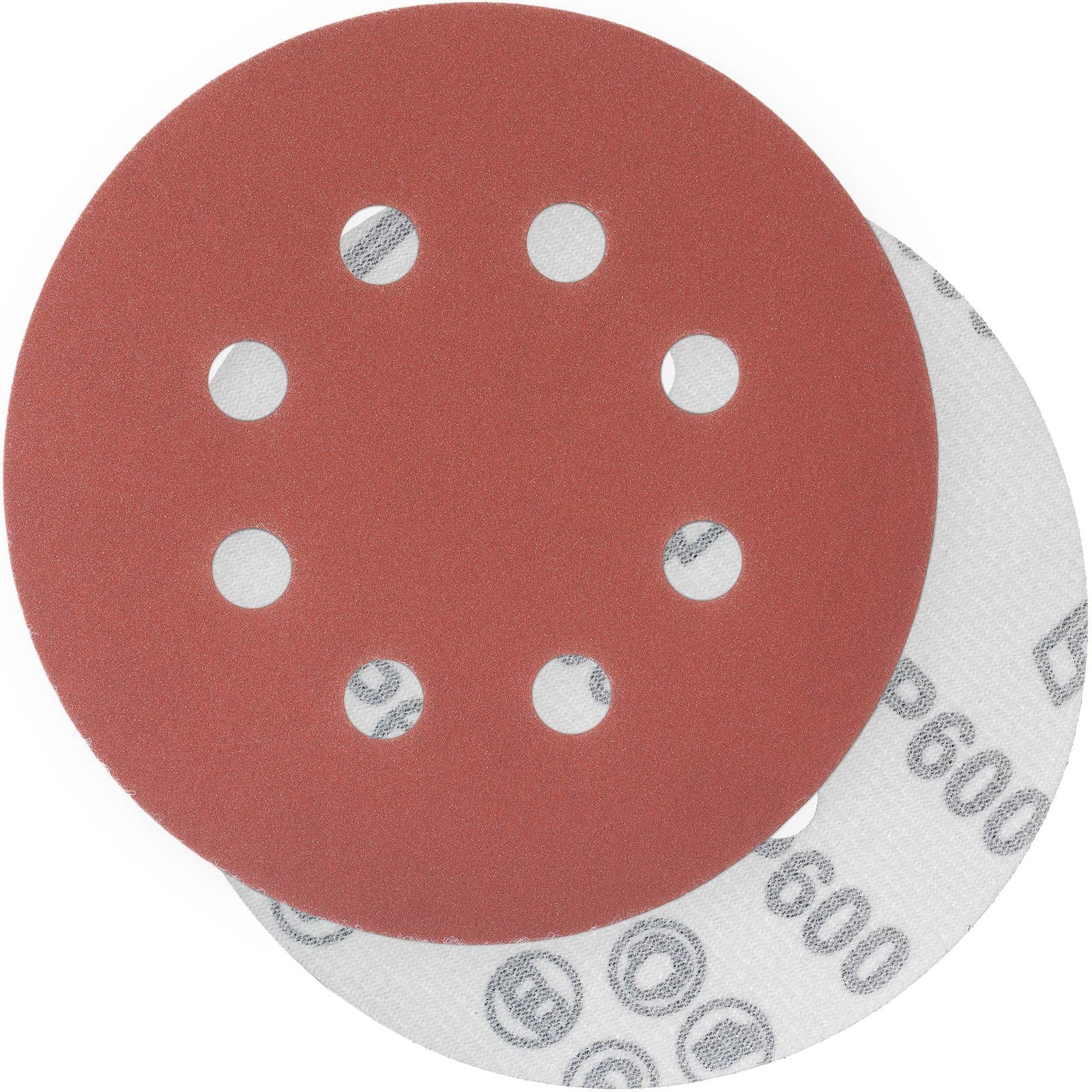 YoiYee 600 Grit Sanding Discs Pads, 8 Holes, 125mm/5-inch Hook and Loop Quick Change Sandpaper Sheet for Random Orbital Sander, 20 Pack