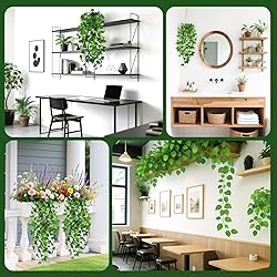DomeStar 4PCS Fake Hanging Plants, Artificial Ivy