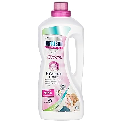 Impresan Hygiene-Spüler Sensitiv - 1 x 1,5L - Frei von Duft- und Farbstoffen - Wäsche-Desinfektion - ohne Duftstoffe - Parfüm