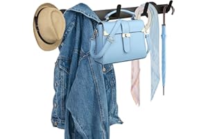 ULIBERMAGNET Magnetic Hooks,Heavy Duty Coat Magnetic Rack with 5 Hooks,Anti-Slip Strong Magnetic Hanger for Refrigerator,Metal Cabinet,Entryway,Hanging Coat, Jackets, Umbrella,Scarf,Bag