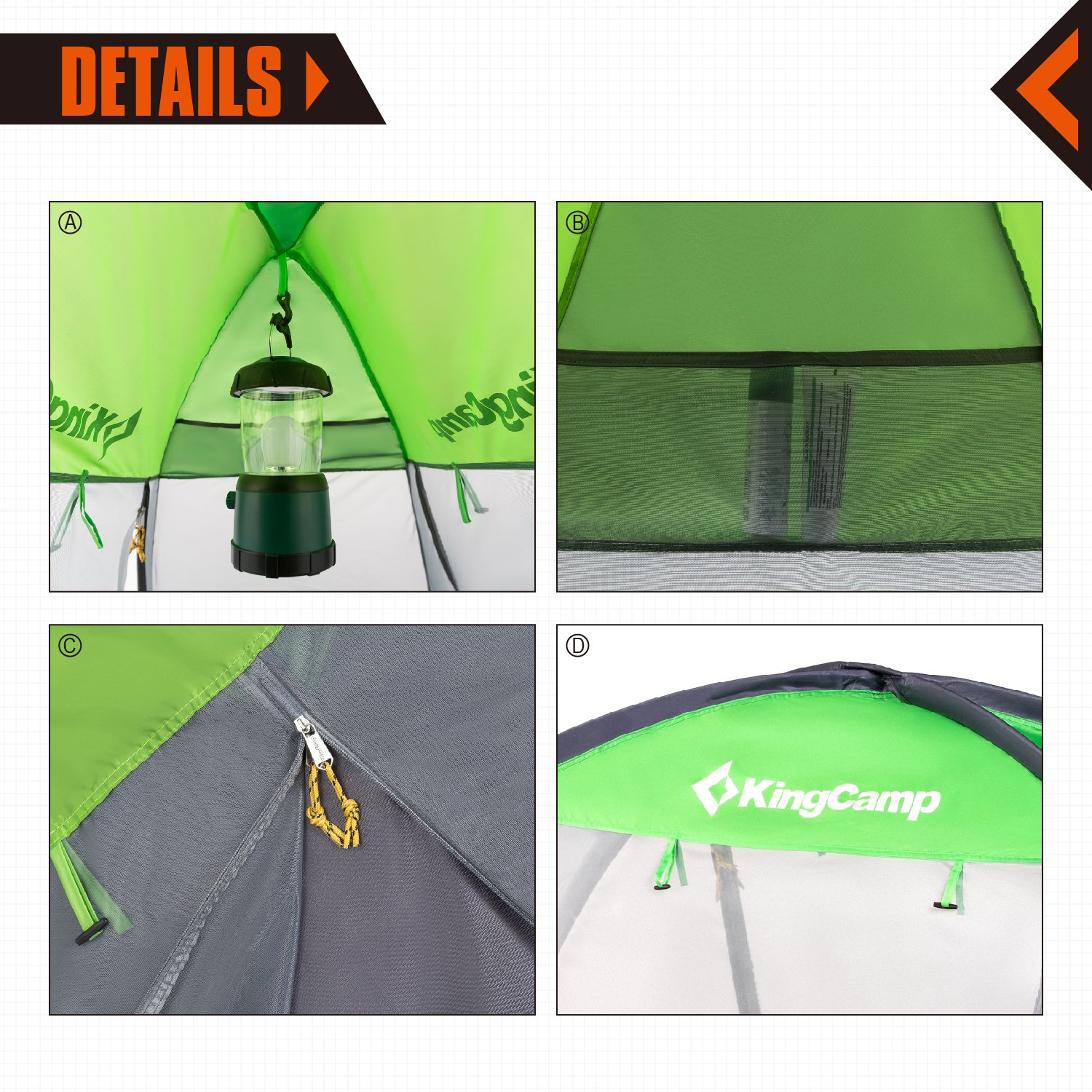 KingCamp Pop-up Free-standing Mesh Tent Breathable Mosquito-Net 1-Person Indoor and Outdoor Play Tent