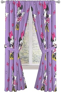 Amazon Com Disney Minnie Mouse Window Panels Curtains Drapes Pink