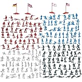 200-Piece Plastic Army Men for Boys – Military Soldiers Guys Playset Action Figures with Flags (4 Colors)