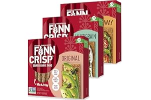Finn Crisps Rye Crispbread Variety Pack | Multipack of Authentic Finnish Sourdough Crispbread | Multigrain, Caraway and Original Rye Crackers by Finn Crisp [3 Boxes: 7oz, 7oz, 6.1oz]