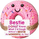 BuiltFit Friendship Friend Gifts for Women - Gifts for Best Friends Women | Handmade Crochet Donut, Birthday Bestie Gifts for Woman Girls Female Bff Work Besties Galentines Christmas Friendsgiving