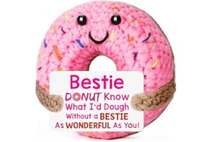 BuiltFit Bestie Bestfriend Friend for Women - Handmade Funny Gag Cute Donut for Female Best Friends BFF Work Besties Friendship Birthday Long Distance Xmas Christmas Stocking Stuffers Gifts
