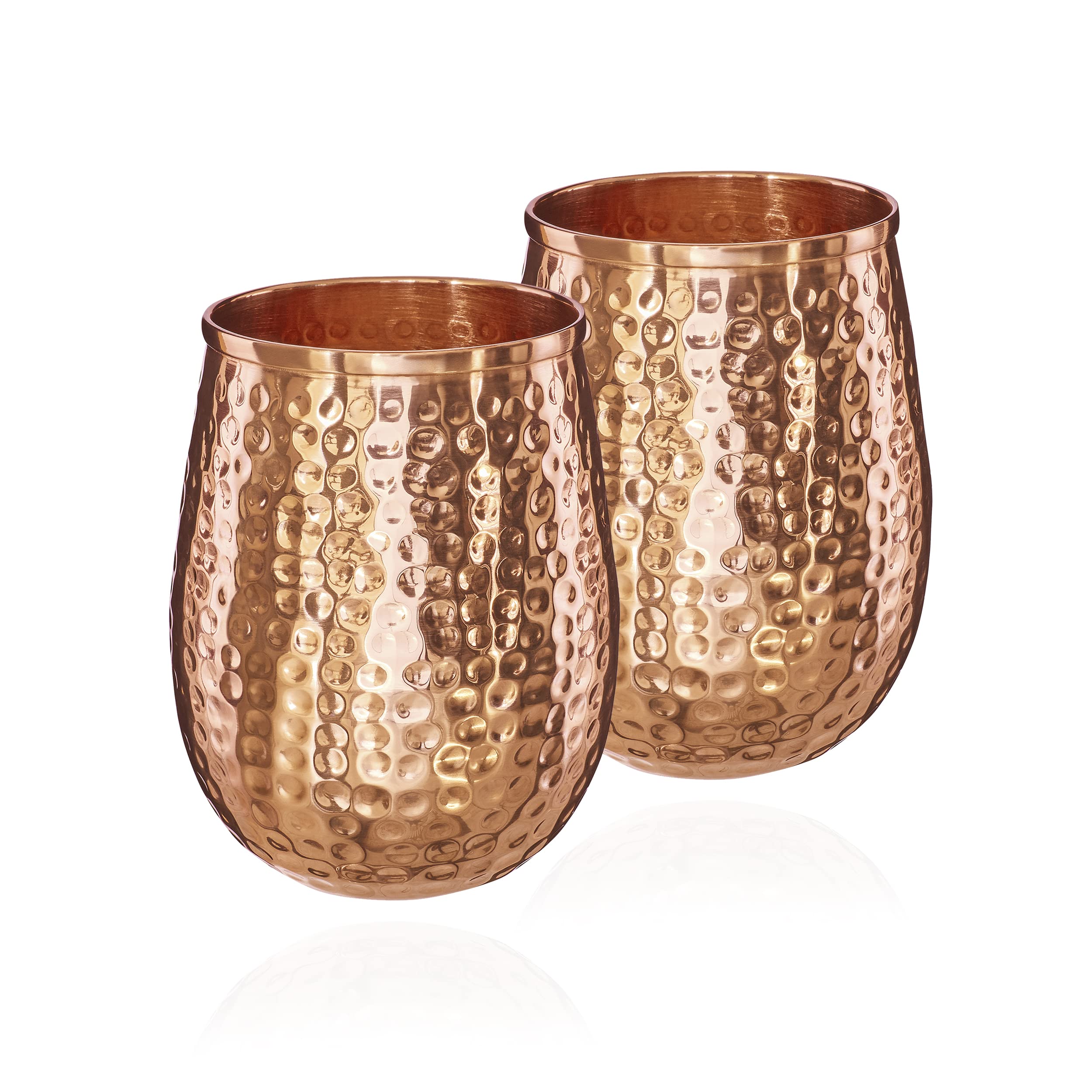 NKlaus Ayuverda 11262 Copper Cups Pure Copper 100% Oval Moscow Mule 500 ml