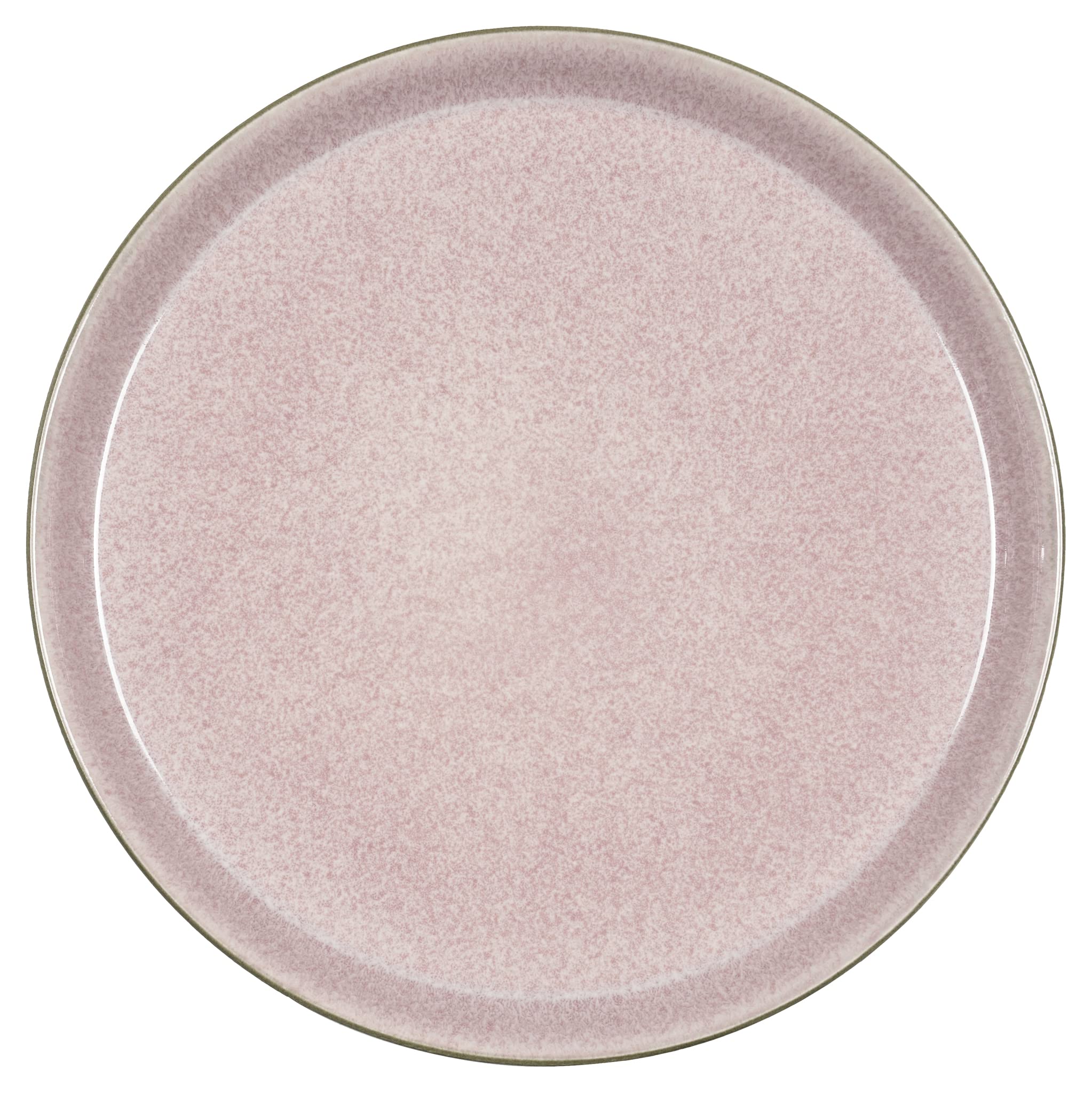 BITZ Plate, Dinner Plate, Stoneware Dinner Plate, 27 cm in Diameter, Grey/Light red