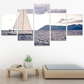 SIGNWIN 5 Panel Canvas Wall Art Modern Art...