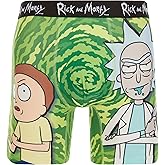 COCO BRANDS Mens Boxer Briefs - Rick and Morty Cotton Lined Crotch No Fly Underwear Boxers for Men with Support Pouch (S-XL)
